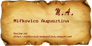 Mifkovics Augusztina névjegykártya